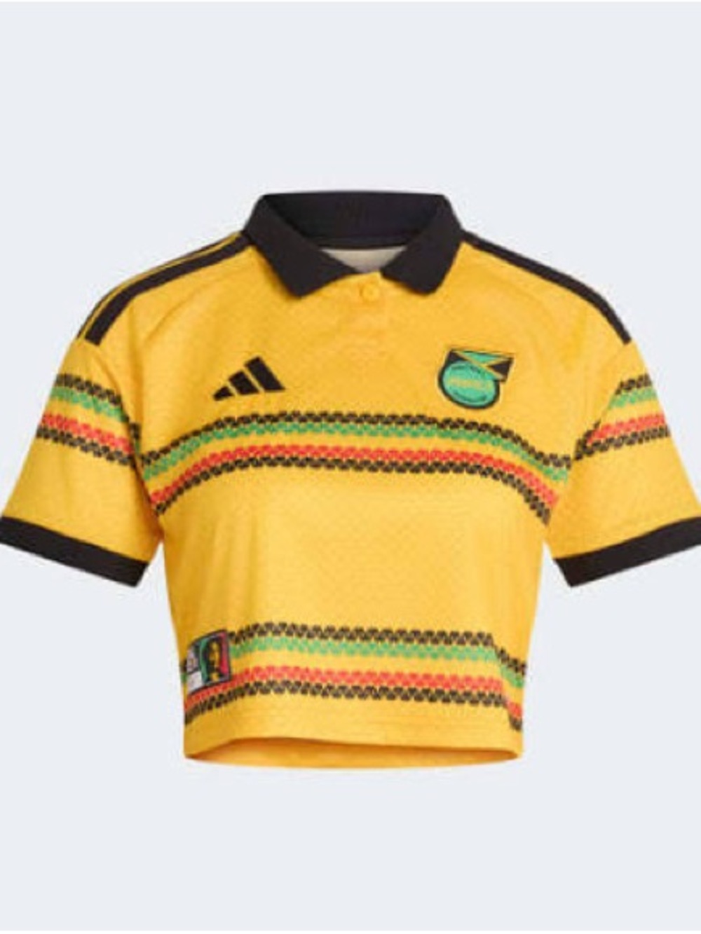 Adidas Women’s ' Jamaica Football Crop Polo Soccer Jersey